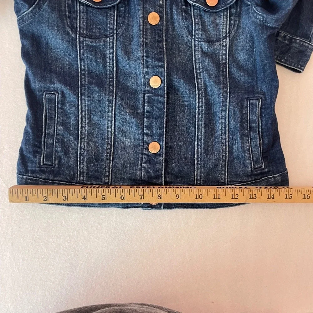 GapKids 1969 Girls Dark Wash Denim‎ Trucker Jacket Size L Large 527882-00